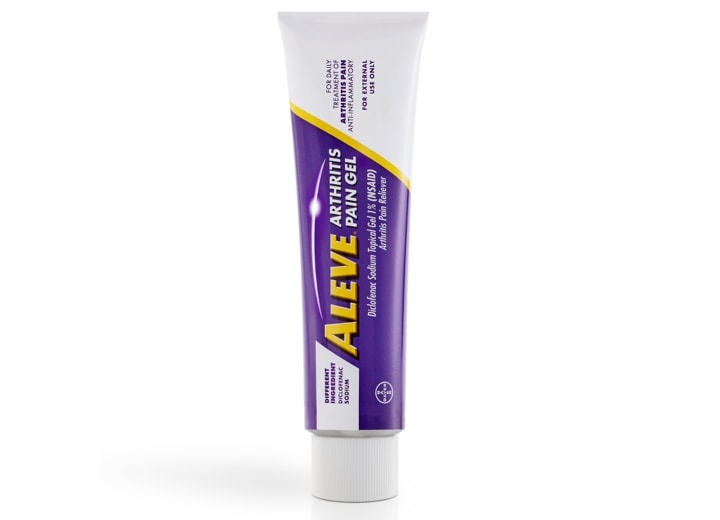 purple, white and yellow tube of Aleve® Arthritis Pain Gel